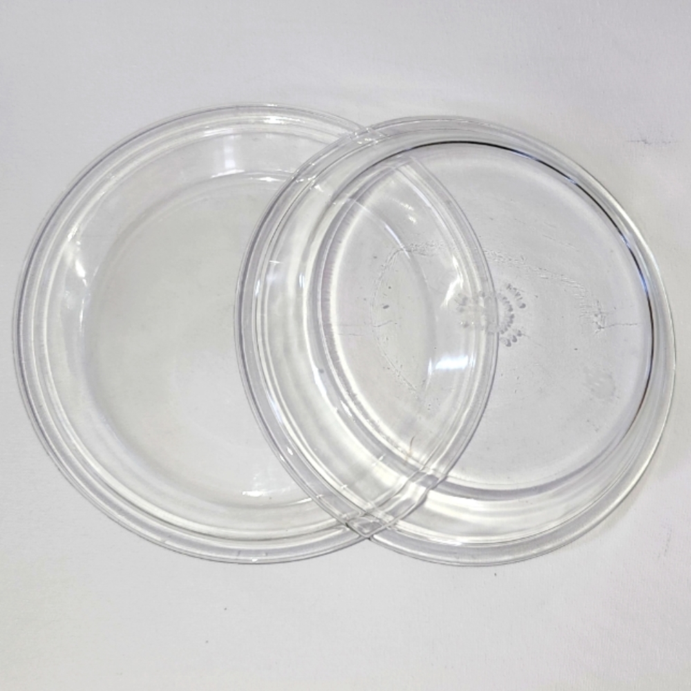 Set of 2 Vintage Pyrex Clear Glass  Pie Dish 9in Made in USA‎ 209 - Picture 5 of 8